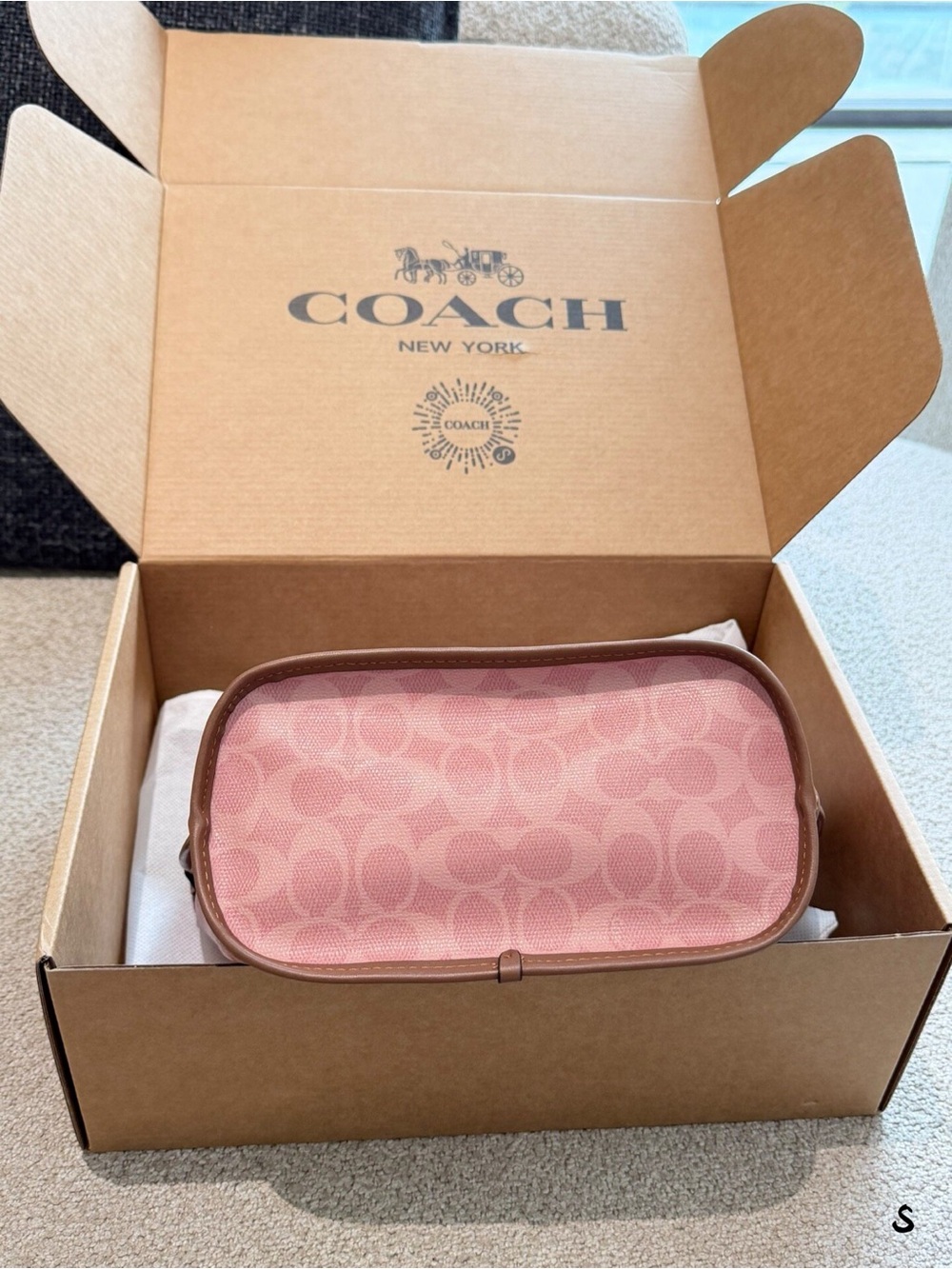 Coach Taxi 21 Tote Bag in Pink Signature Canvas with Leather Trim - Picture 7 of 7